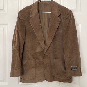 Vintage Mens Members Only Corduroy Blazer Brown
